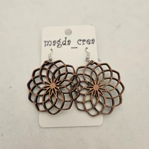 Boucle d&rsquo;oreilles bois