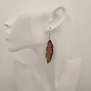 boucle d&rsquo;oreilles bois