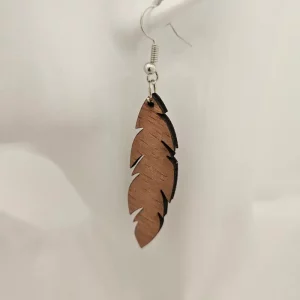 boucle d&rsquo;oreilles bois