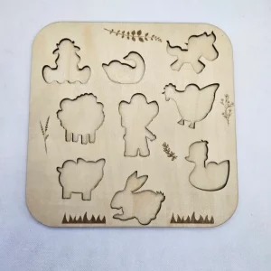 Puzzle ludique bois Animaux de la ferme