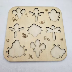 Puzzle ludique bois insectes volants